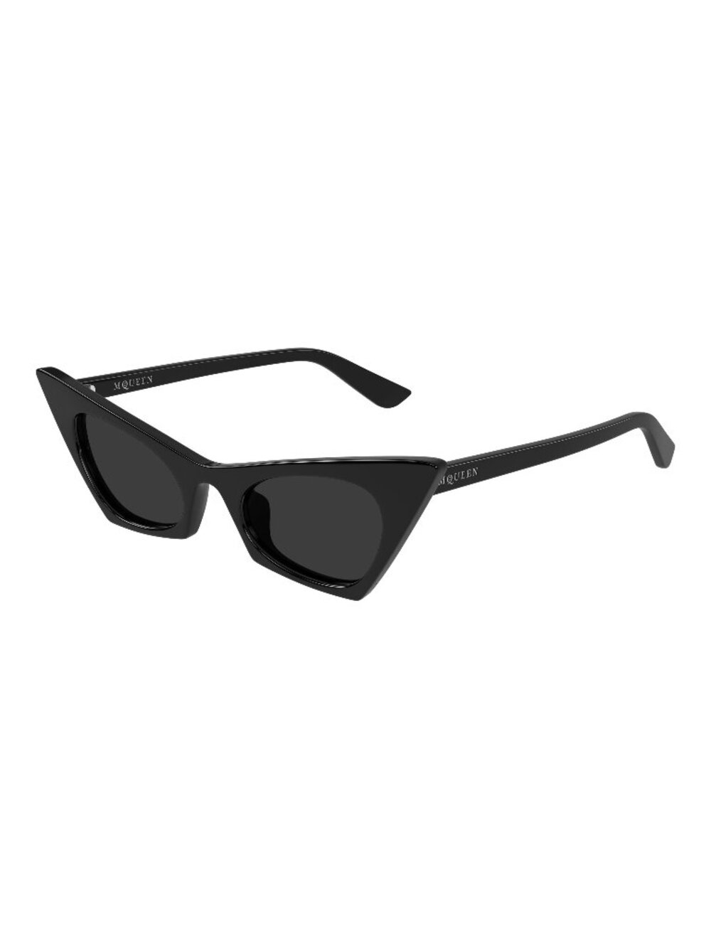 New Alexander McQueen Women's Sunglasses Black Grey Lens Acetate Frame AM0557S